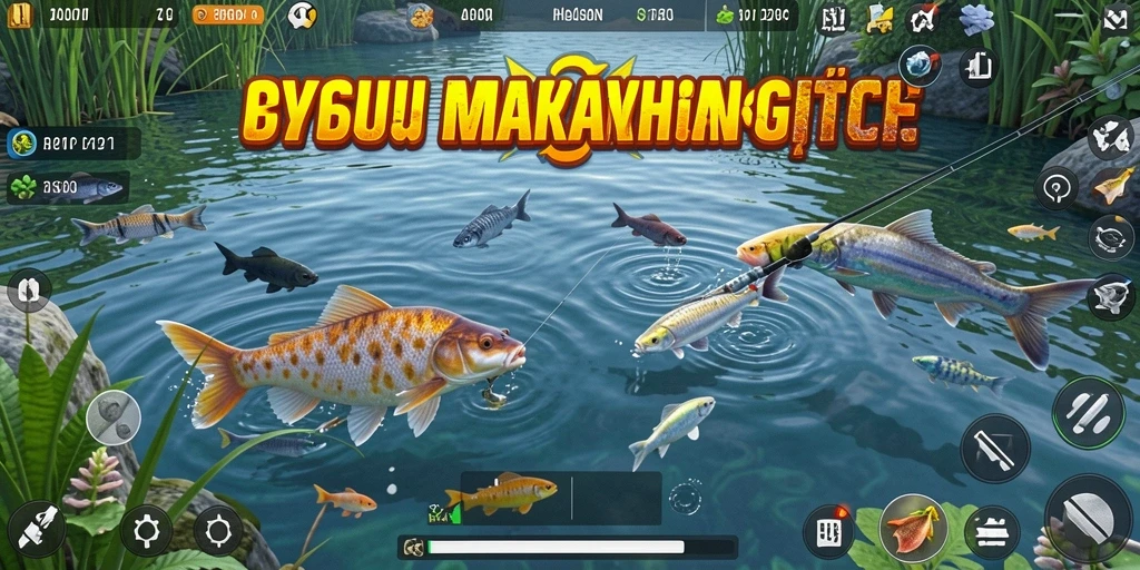 Tampilan gameplay 8768 yang menampilkan aksi memancing seru.