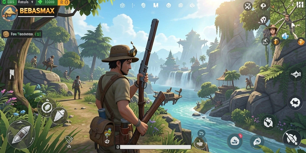Screenshot memainkan petualangan seru di dunia terbuka BEBASMAX.