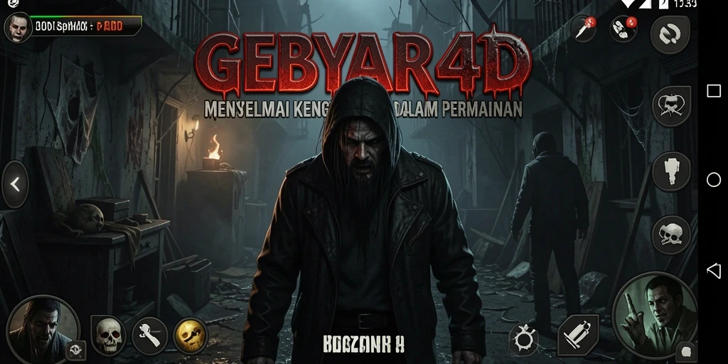 Screenshot menunjukkan suasana menegangkan dalam permainan GEBYAR4D.