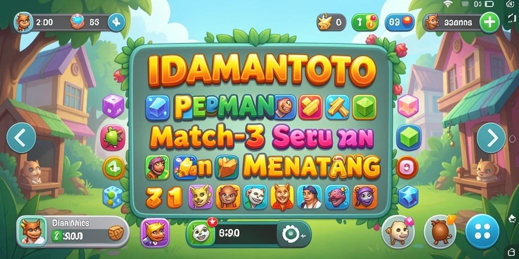 Screenshot gameplay IDAMANTOTO menampilkan aksi mencocokkan objek yang mendebarkan.