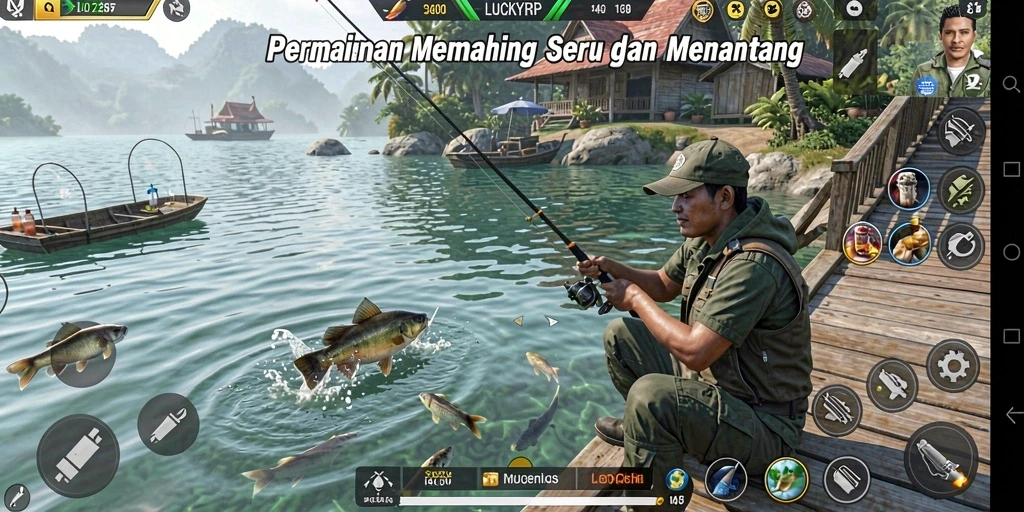 Tangkapan ikan menakjubkan dalam gameplay LUCKYRP.