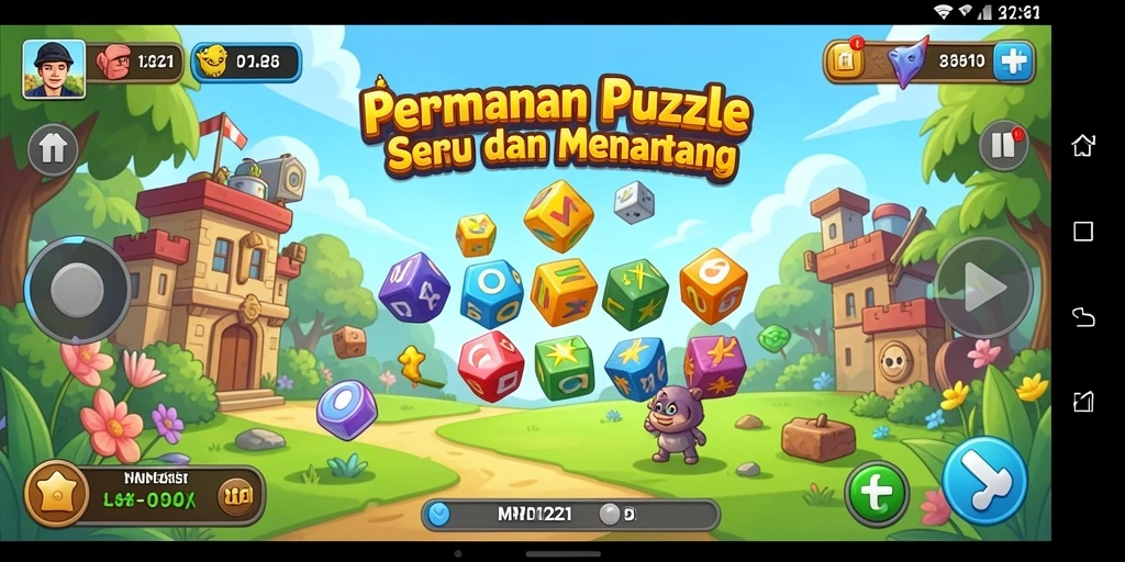 Tampilan gameplay MPO1221 dengan teka-teki yang menarik.