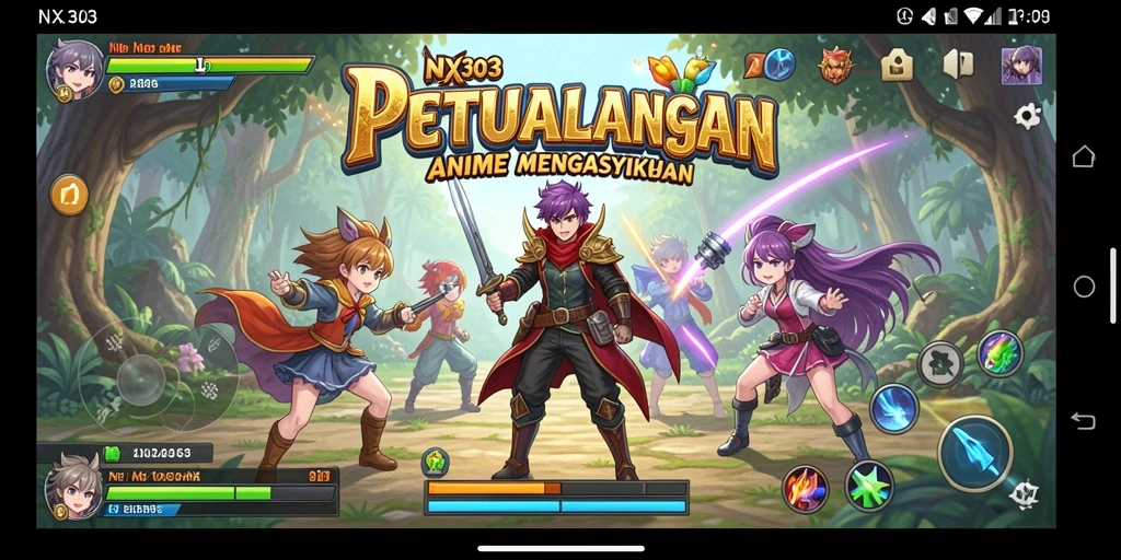 Tampilan menakjubkan dari karakter Anime dalam NX303 saat bertarung.