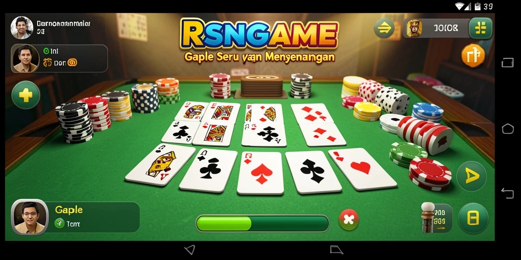 Tampilan gameplay RSNGAME yang menarik dalam permainan Gaple.