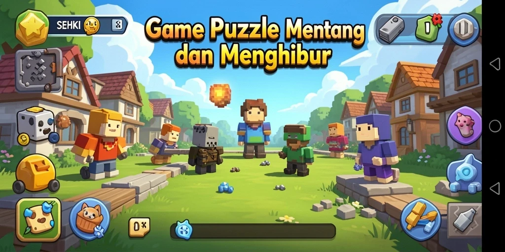 Screenshot SEHOKI menunjukkan gameplay Puzzle yang seru dan menantang.