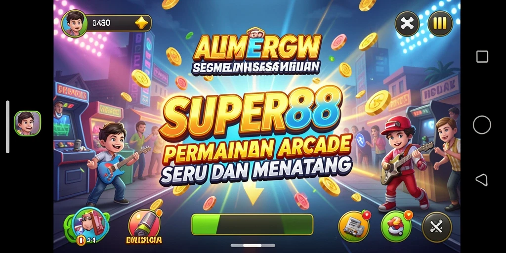 Screenshot gameplay SUPER88 menampilkan momen seru dalam permainan Arcade.