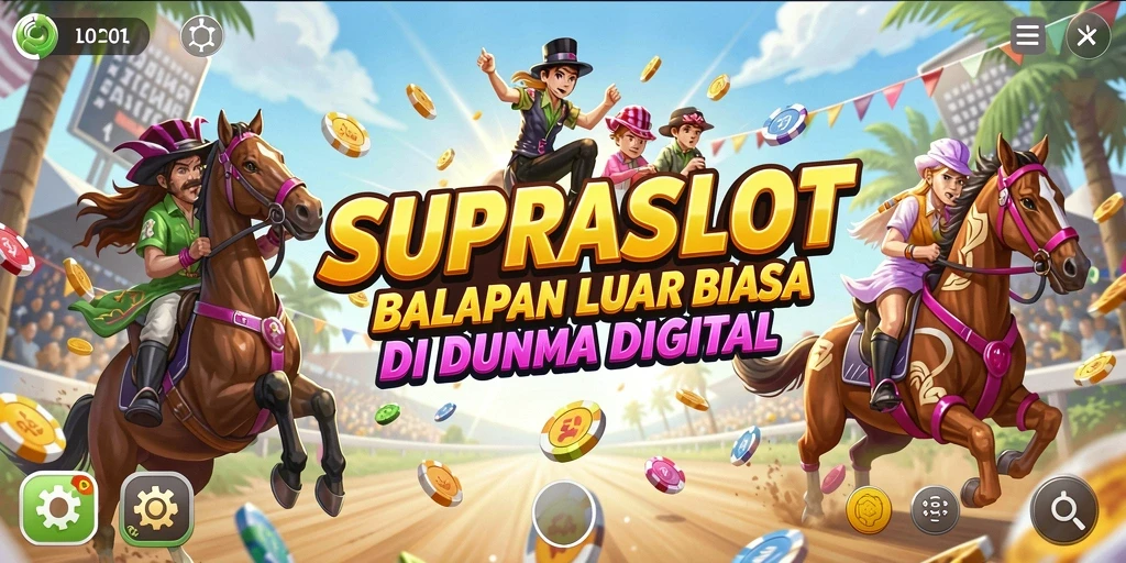 Tampilan menarik dari gameplay balapan di SUPRASLOT.